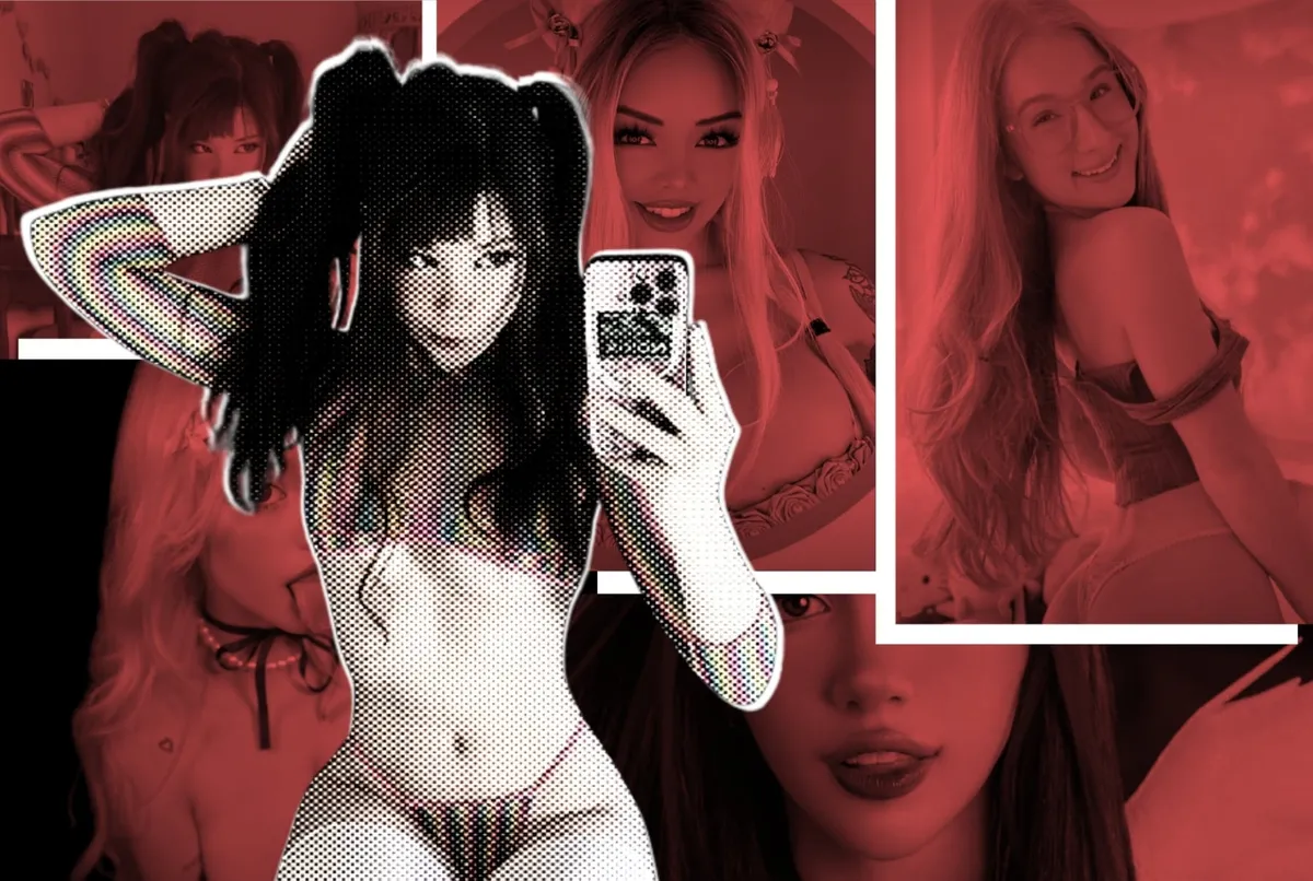 Professionelle OnlyFans Creator in schwarzem Outfit und striktem Look